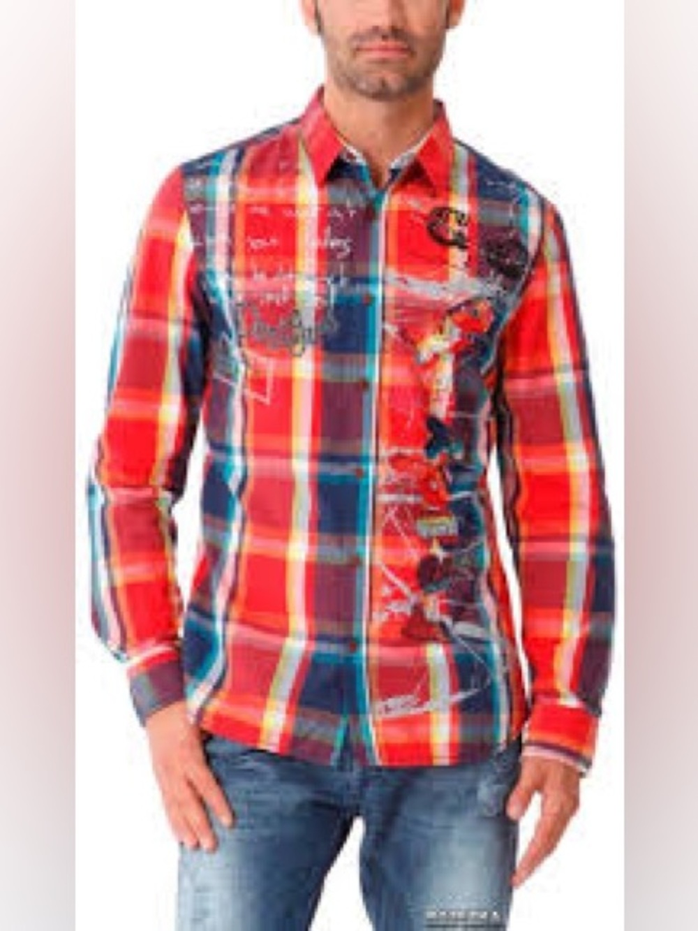 DESIGUAL multicolore buttons down shirt for men!